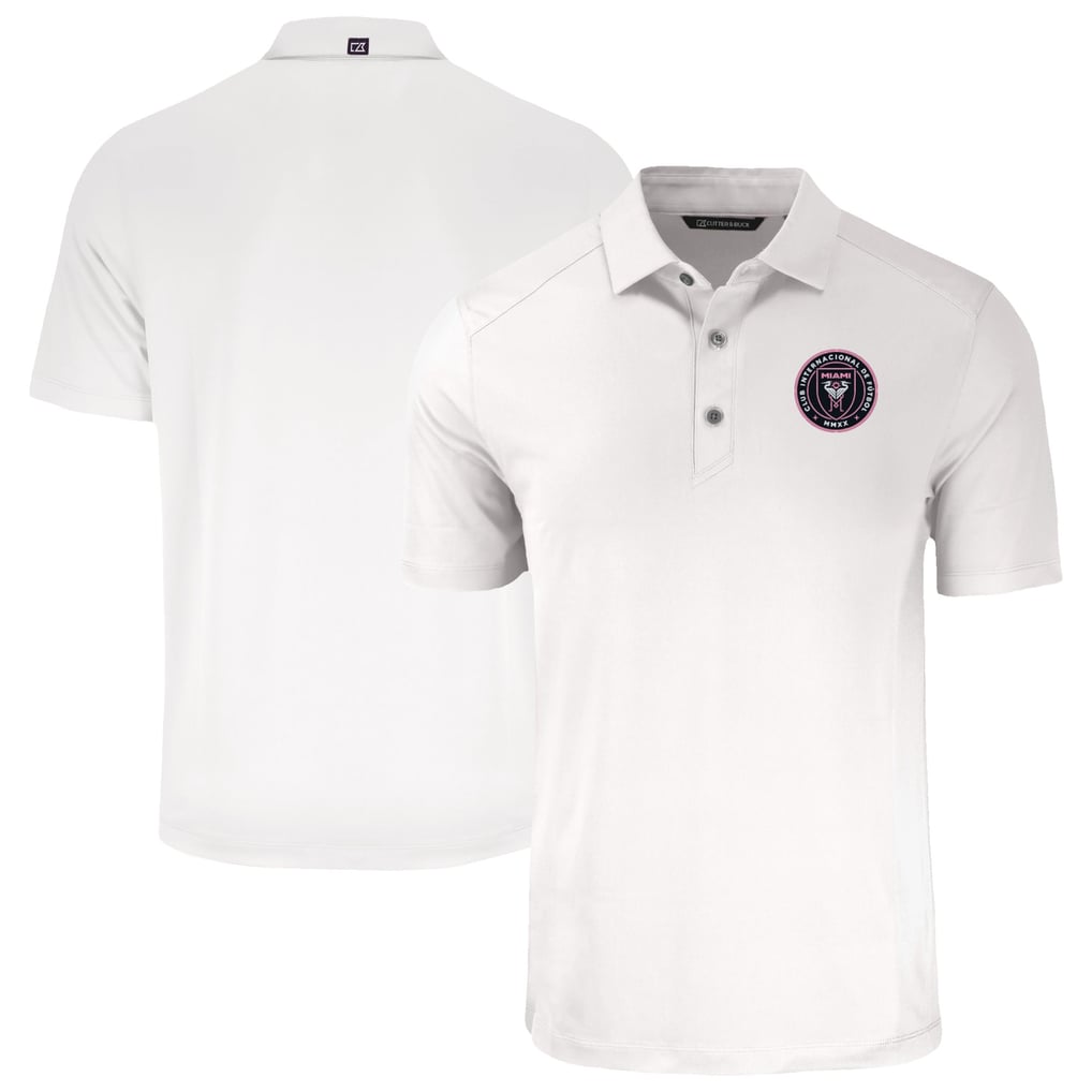  Inter Miami CF Cutter & Buck Big & Tall Forge Eco Stretch Recycled Polo - White